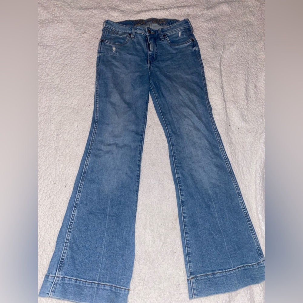 Wrangler Women's Blue Flare & Wide Leg Jeans